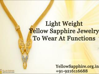 Light Weight Yellow Sapphire Jewelry To Wear At Functions