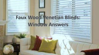 Faux Wood Venetian Blinds: Window Answers