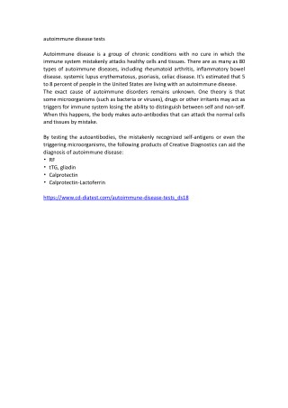 test for autoimmune disease
