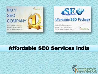 Affordable seo services india