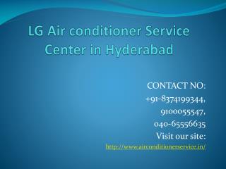 LG Air conditioner Service Center in Hyderabad