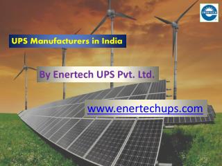 UPS Manufacturers in India