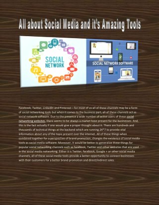 All about Social Media and it’s Amazing Tools