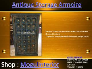 Antique Storage Armoire by Mogulinterior