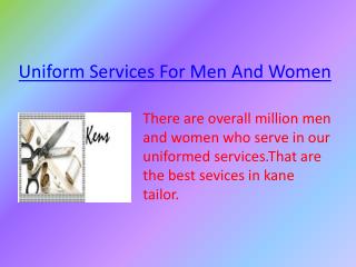 uniform services for men and women