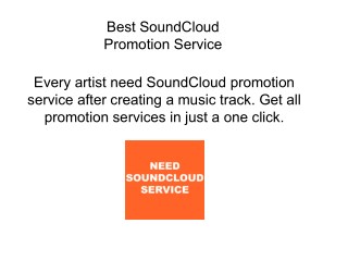 Best SoundCloud Promotion Service