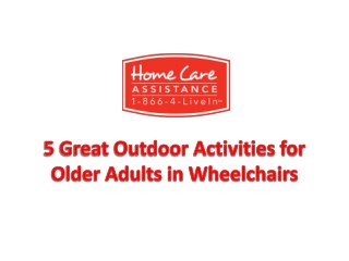 5 Great Outdoor Activities for Older Adults in Wheelchairs