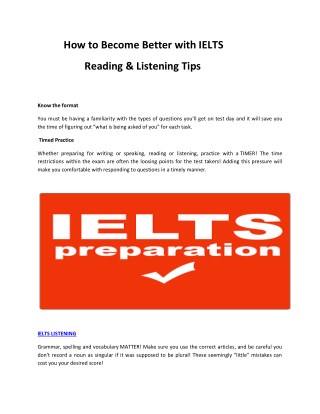 How to Become Better with IELTS Reading & Listening Tips