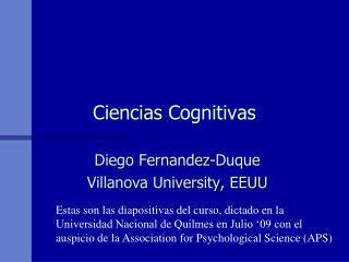 Ciencias Cognitivas