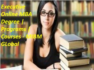Executive Online MBA Degree | Programs | Courses