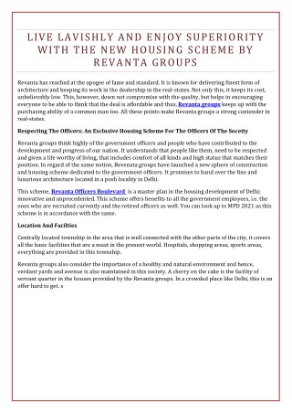 Housing scheme by Revanta Group