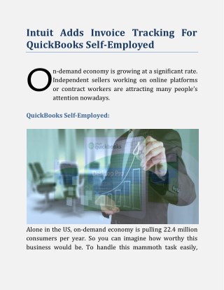 Intuit Adds Invoice Tracking For QuickBooks Self-Employed