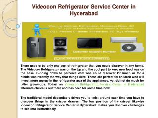 Videocon Refrigerator Service Center in Hyderabad