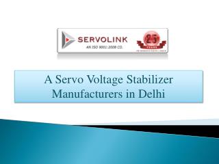 Servo Voltage Stabilizer Manufacturers - R. D. Electric Works