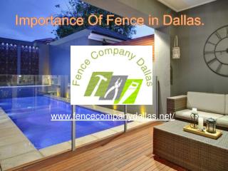 High quality fence offer in dallas city