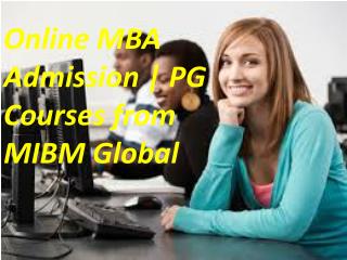 Online MBA Admission | PG Courses from INDIA