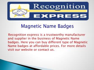 Magnetic Name Badges