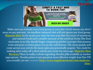 Majestic Slim - Detox & Weightloss Formula | Claim Free Trial!