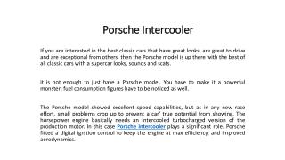 Porsche intercooler