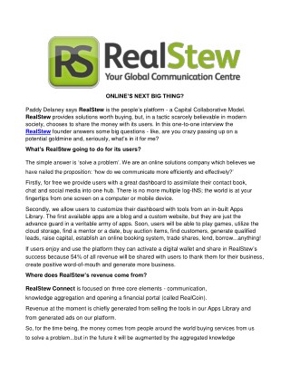 RealStew - Online's Next Best Thing