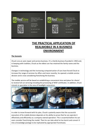 Realstew Mobile App Practical Application