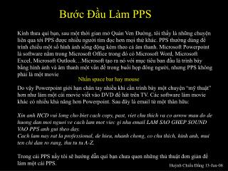 Bước Đầu Làm PPS