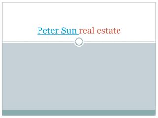 Peter Sun real estate
