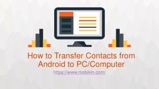 How to Transfer Contacts from Android to PC/Computer
