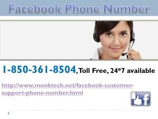 PPT - Put a call Facebook Phone Number for help? 1-850-361-8504 ...