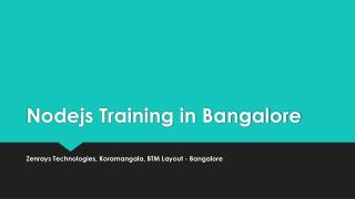 NodeJS training in Bangalore