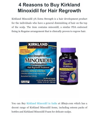 4 Reasons to Buy Kirkland Minoxidil for Hair Regrowth