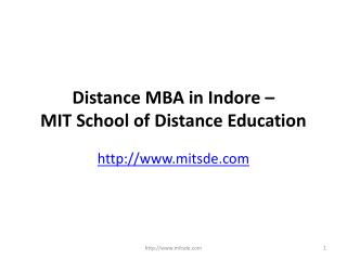 Distance MBA in Indore – MIT School of Distance Education