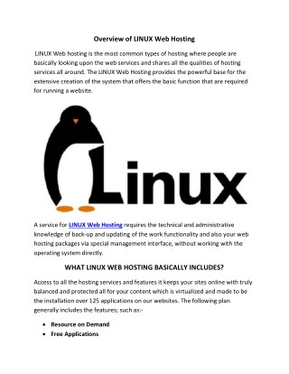 Linux Web Hosting