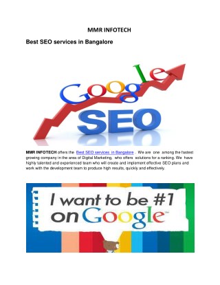 Best SEO services in Bangalore
