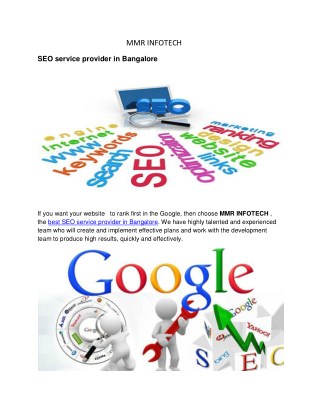 SEO service provider in Bangalore