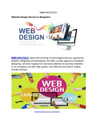 Website Design Service in Bangalore