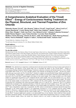 Trivedi Effect - A Comprehensive Analytical Evaluation of the Trivedi Effect® - Energy of Consciousness Healing Treatmen