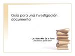 Gu a para una investigaci n documental