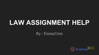 Law Assignment Help