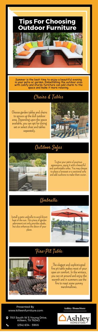 Tips For Choosing Outdoor Furniture