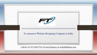 E-commerce website Designing in India