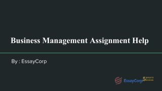 Business Management Assignment Help