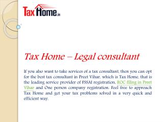 Find The Legal Consultant Services For Your Business Registration- Tax Home