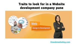 Traits to look for in a Website development company pune | Hnwebmarketing