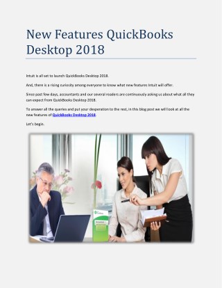 New Features in QuickBooks Desktop Hosting 2018