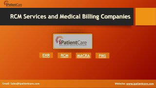 RCM Services and Medical Billing Companies