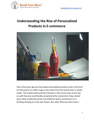 Understanding the Rise of Personalized Products in E-commerce