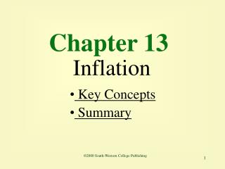 Chapter 13 Inflation