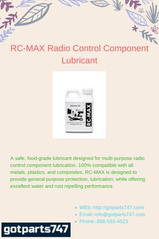 RC-MAX Radio Control Component Lubricant