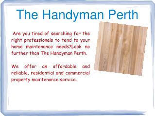 The Handyman Perth